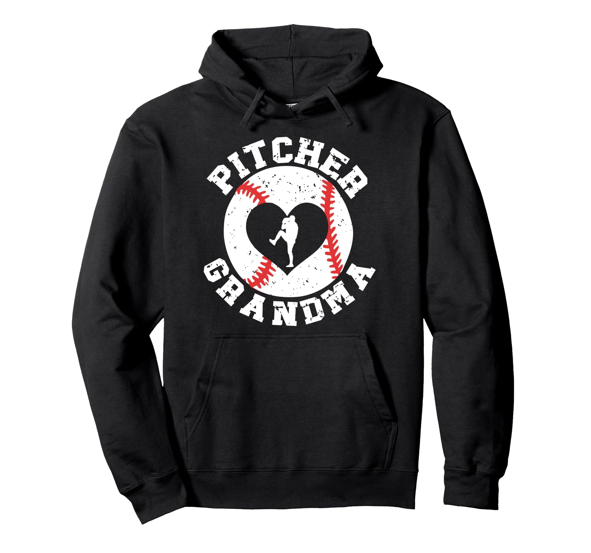 Baseball Pitcher Grandma Baseball Hoodie - Aesthetic Graphic for Adults - T-Shirt, Sweatshirt, Hoodie