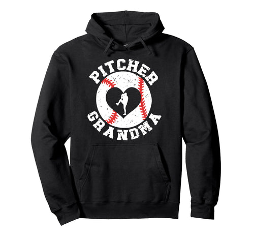 Baseball Pitcher Grandma Baseball Hoodie - Aesthetic Graphic for Adults - T-Shirt, Sweatshirt, Hoodie
