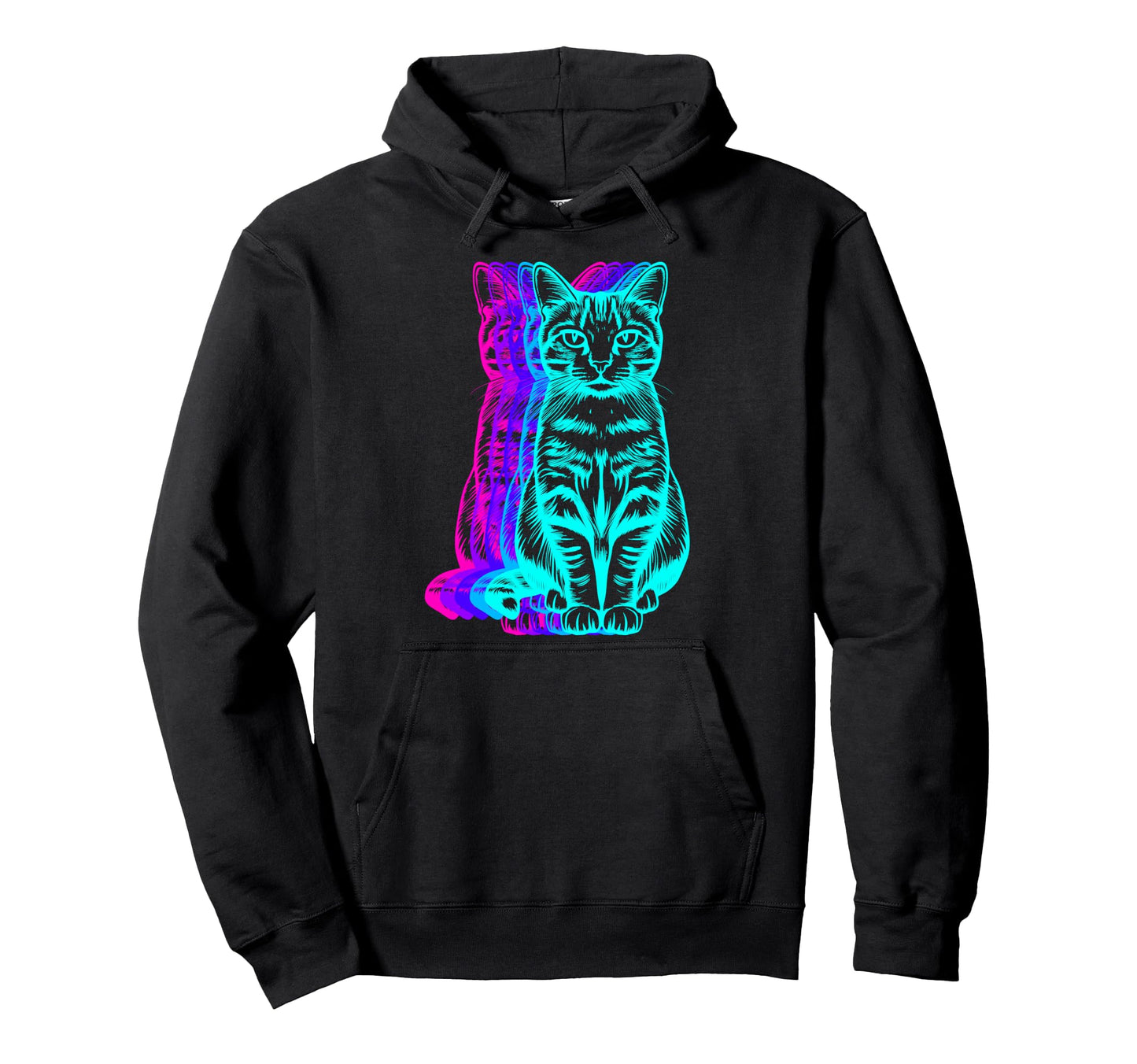 Cat Pet Vaporwave Hoodie - Unique Graphic Unisex - T-Shirt, Sweatshirt, Hoodie