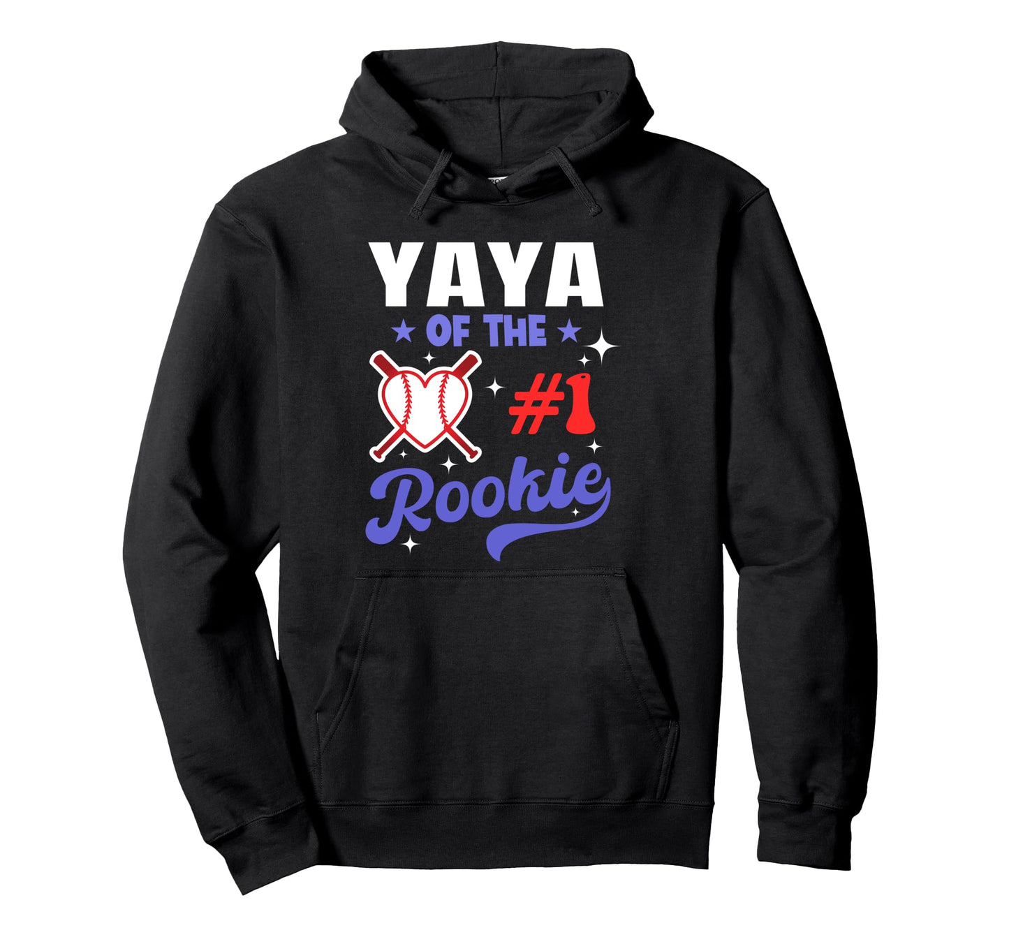 Yaya Rookie 1St Baseball Birthday Hoodie - Aesthetic Graphic Men Women - T-Shirt, Sweatshirt, Hoodie