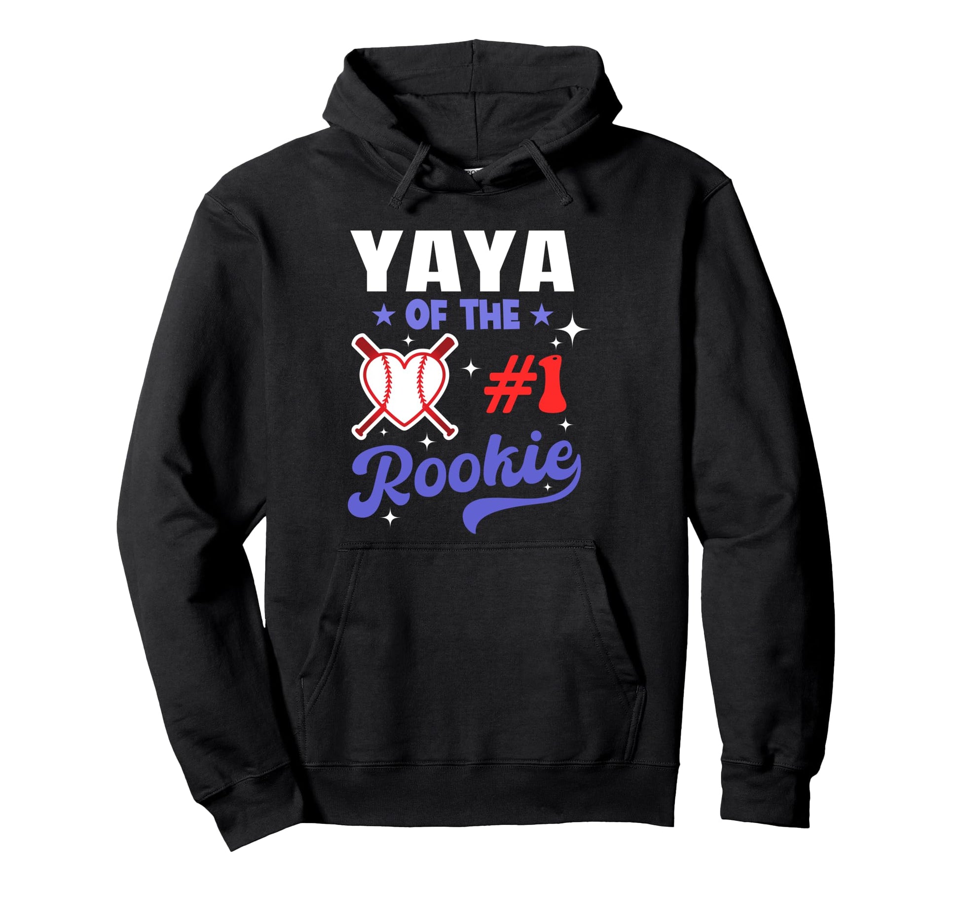 Yaya Rookie 1St Baseball Birthday Hoodie - Aesthetic Graphic Men Women - T-Shirt, Sweatshirt, Hoodie