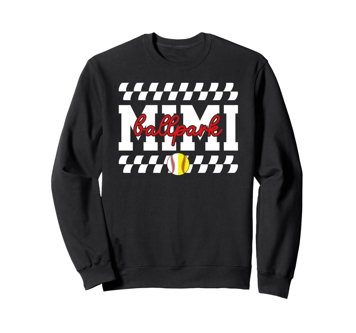 Ballpark Mimi Grandma Baseball Sweatshirt - Custom Art Print Unisex - T-Shirt, Sweatshirt, Hoodie