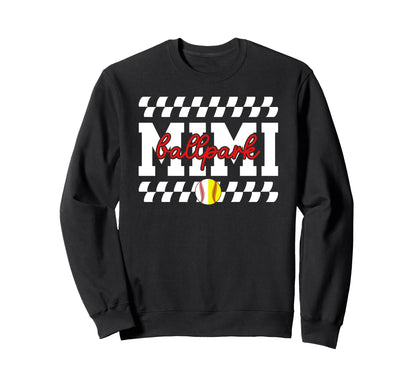 Ballpark Mimi Grandma Baseball Sweatshirt - Custom Art Print Unisex - T-Shirt, Sweatshirt, Hoodie