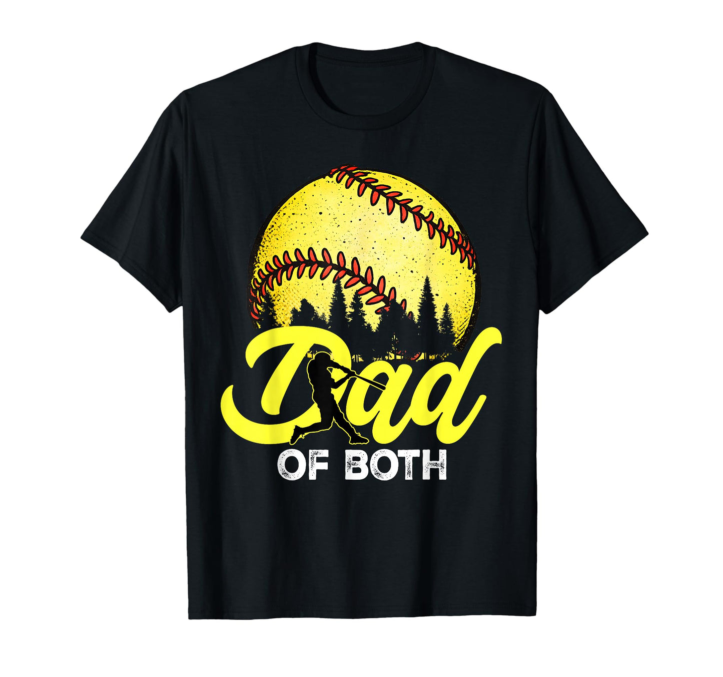 Dad Both Happy Fathers Day Baseball T-Shirt - Novelty Apparel Men Women - T-Shirt, Sweatshirt, Hoodie