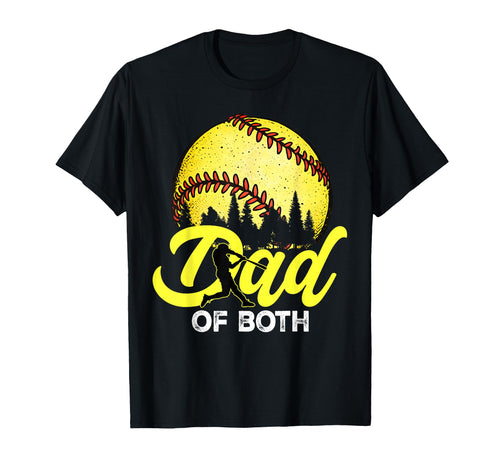 Dad Both Happy Fathers Day Baseball T-Shirt - Novelty Apparel Men Women - T-Shirt, Sweatshirt, Hoodie