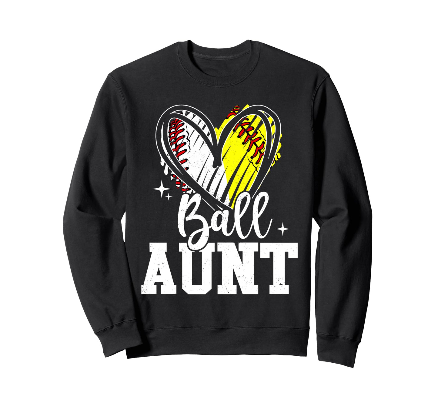 Ball Aunt Softball Baseball Aunt Both Sweatshirt - Minimalist Print Unisex - T-Shirt, Sweatshirt, Hoodie