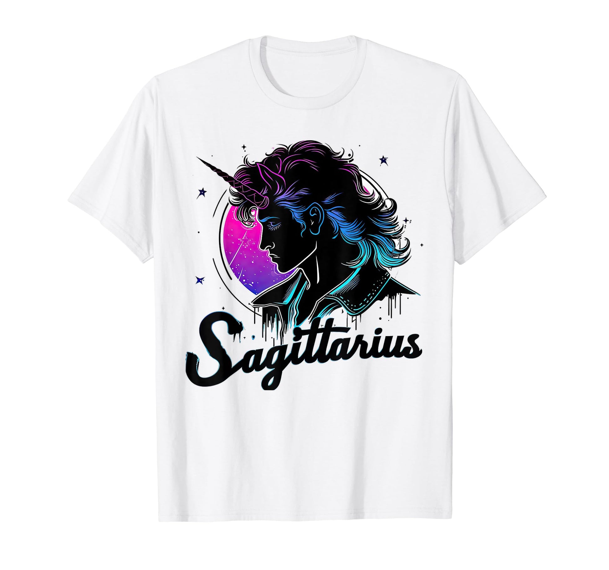 Sagittarius Zodiac Astrology Unicorn T-Shirt - Graphic Print Unisex - T-Shirt, Sweatshirt, Hoodie