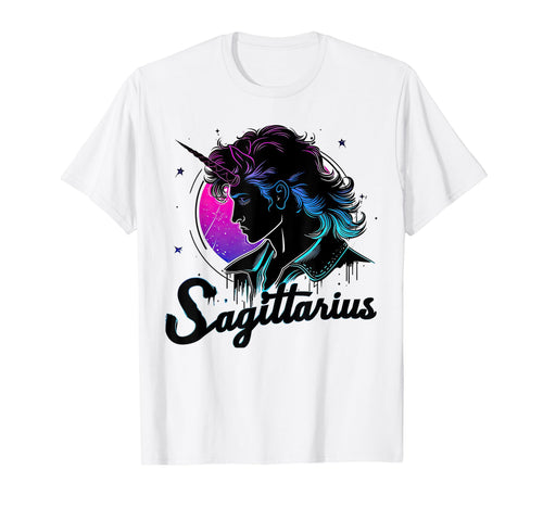 Sagittarius Zodiac Astrology Unicorn T-Shirt - Graphic Print Unisex - T-Shirt, Sweatshirt, Hoodie