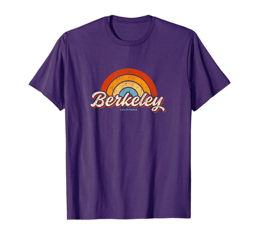 Berkeley California Ca Rainbow 70S T-Shirt - Custom Art Print Unisex - T-Shirt, Sweatshirt, Hoodie