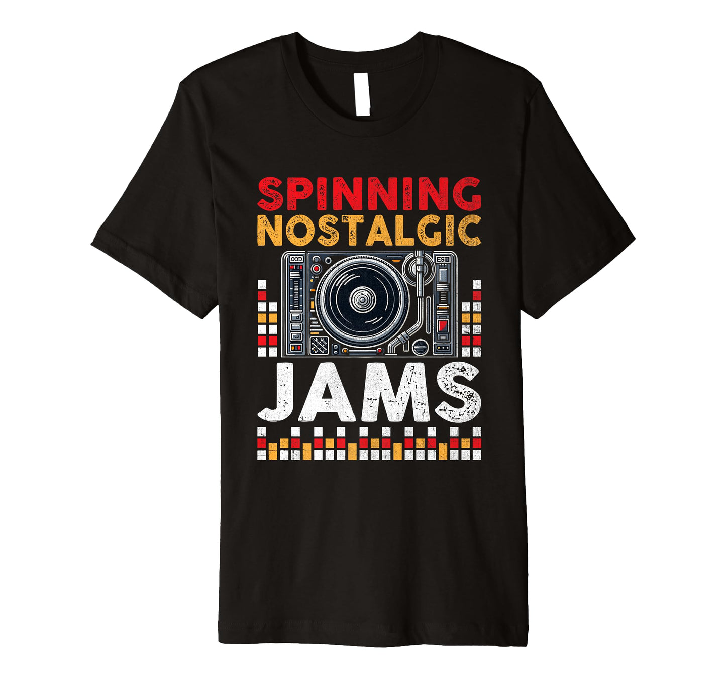 Funny Old School Dj Equipment Table T-Shirt - Custom Art Print Unisex - T-Shirt, Sweatshirt, Hoodie