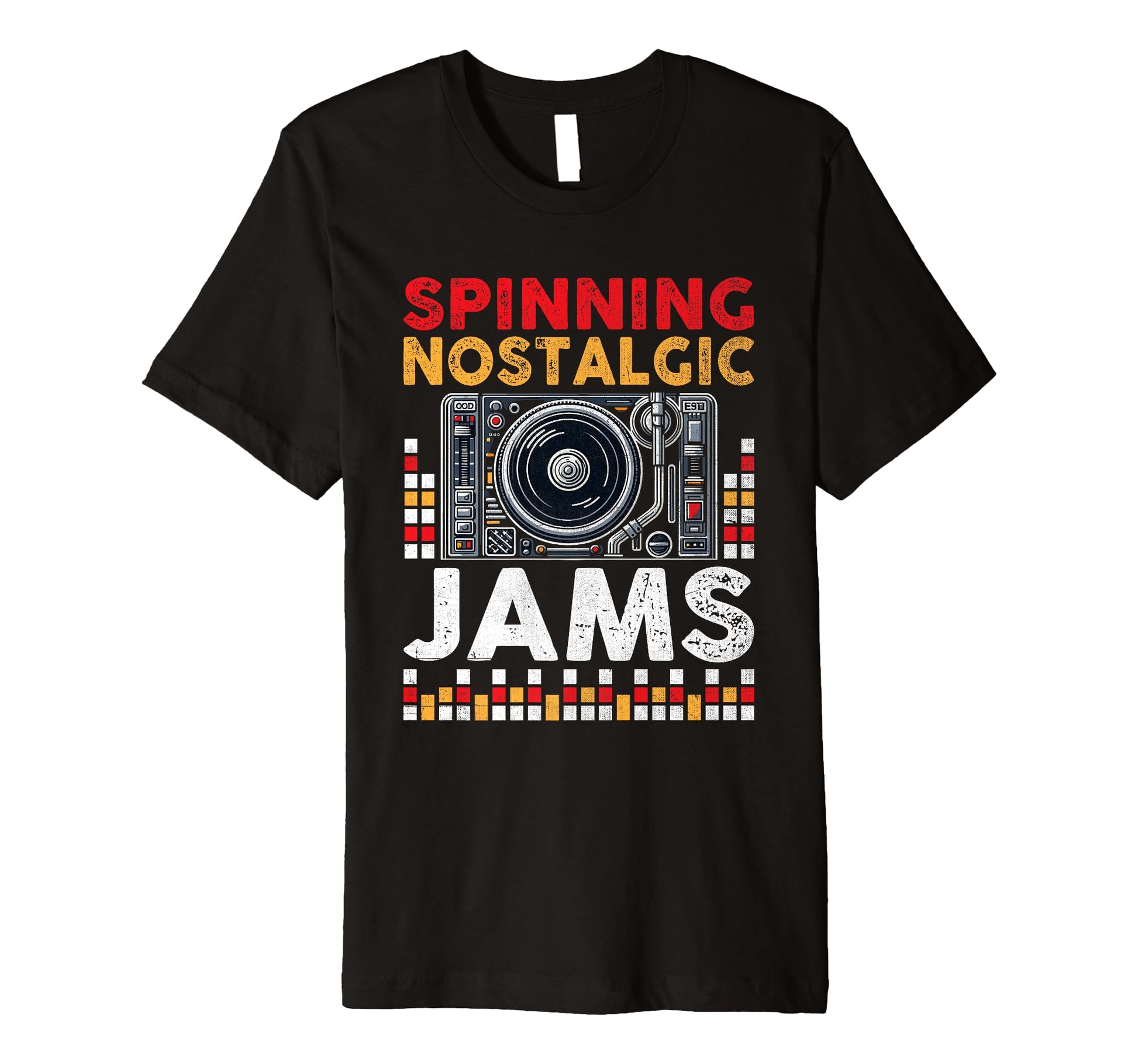 Funny Old School Dj Equipment Table T-Shirt - Custom Art Print Unisex - T-Shirt, Sweatshirt, Hoodie