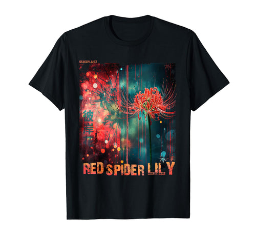 Red Spider Lily Harajuku 90S Japanese T-Shirt - Trendy Graphic Men Women - T-Shirt, Sweatshirt, Hoodie