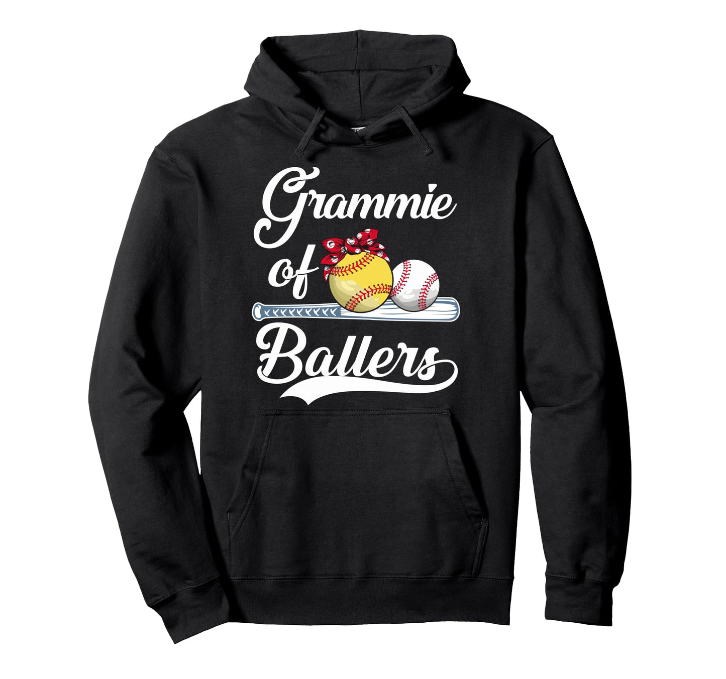 Grammie Ballers Funny Baseball Softball Hoodie - Fun Novelty Design Unisex - T-Shirt, Sweatshirt, Hoodie