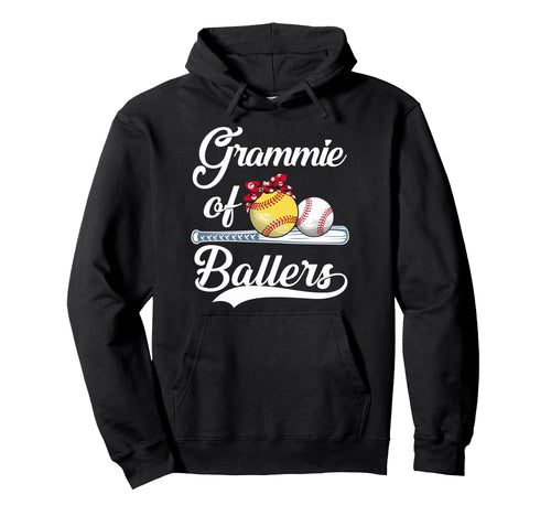 Grammie Ballers Funny Baseball Softball Hoodie - Fun Novelty Design Unisex - T-Shirt, Sweatshirt, Hoodie