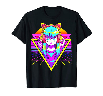 Vaporwave Aesthetic Anime Otaku T-Shirt - Unique Graphic Men Women - T-Shirt, Sweatshirt, Hoodie