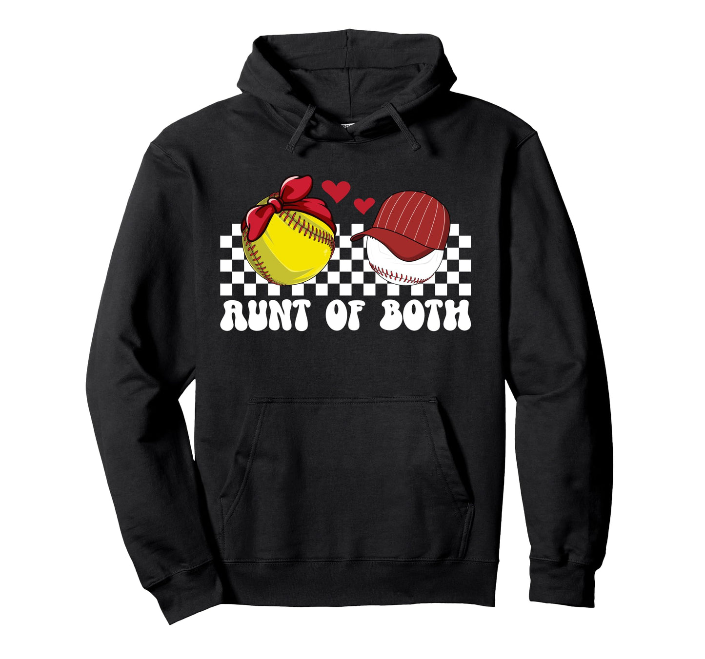 Aunt Both Proud Softball Baseball Aunt Hoodie - Streetwear Style Men Women - T-Shirt, Sweatshirt, Hoodie