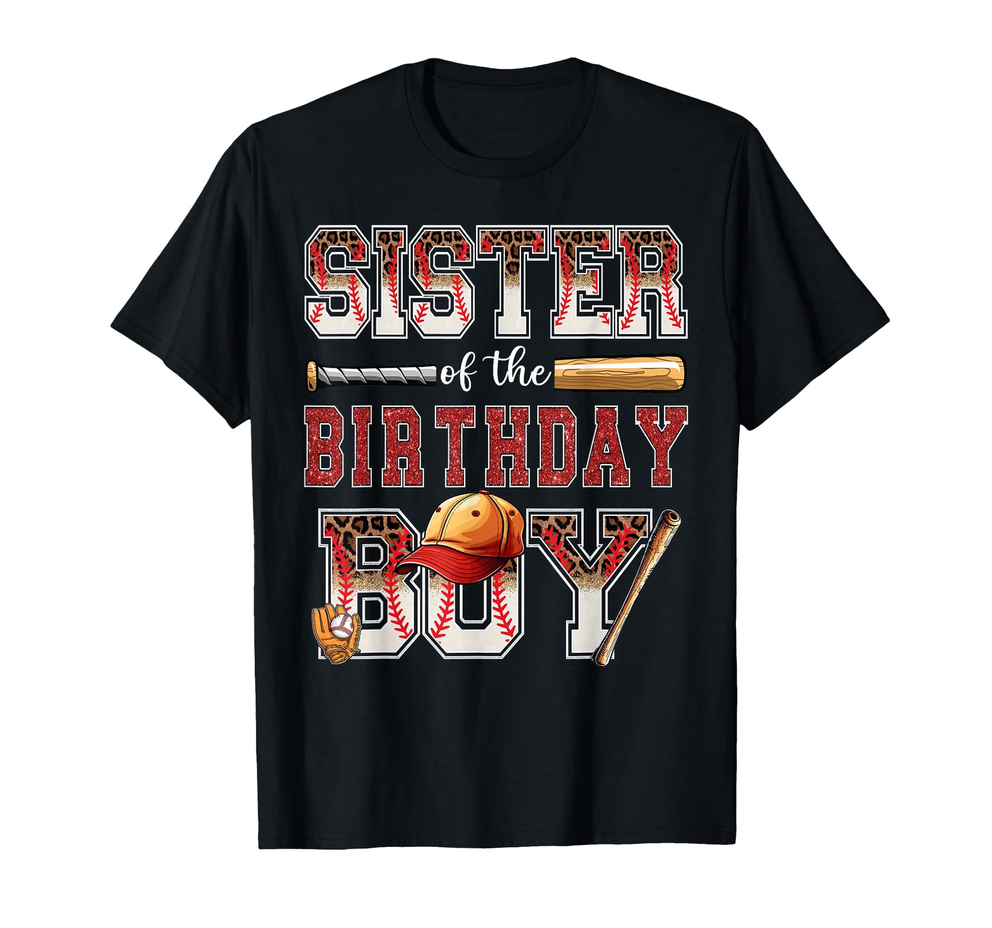 Sister Birthday Baseball Player Bday T-Shirt - Minimalist Print Men Women - T-Shirt, Sweatshirt, Hoodie