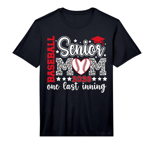 Mens Baseball Senior Mom 2026 Last T-Shirt - Graphic Print for Adults - T-Shirt, Sweatshirt, Hoodie