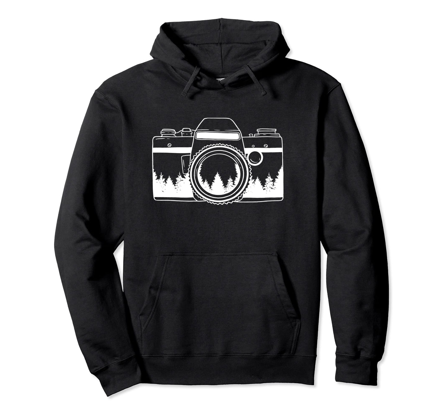 Photographer Camera Trees Nature Photography Hoodie - Unique Graphic Unisex - T-Shirt, Sweatshirt, Hoodie