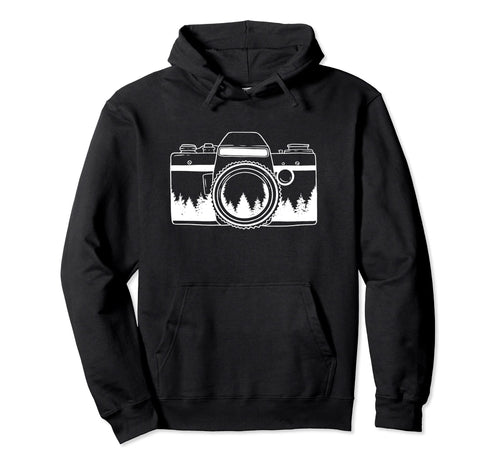 Photographer Camera Trees Nature Photography Hoodie - Unique Graphic Unisex - T-Shirt, Sweatshirt, Hoodie