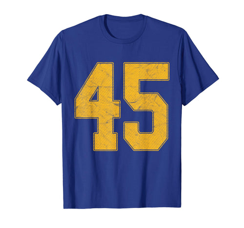 Number 45 Numbered Uniform Sports Team T-Shirt - Trendy Graphic for Adults - T-Shirt, Sweatshirt, Hoodie