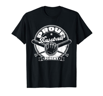 Proud Baseball Parent Supportive T-Shirt - Minimalist Print Men Women - T-Shirt, Sweatshirt, Hoodie