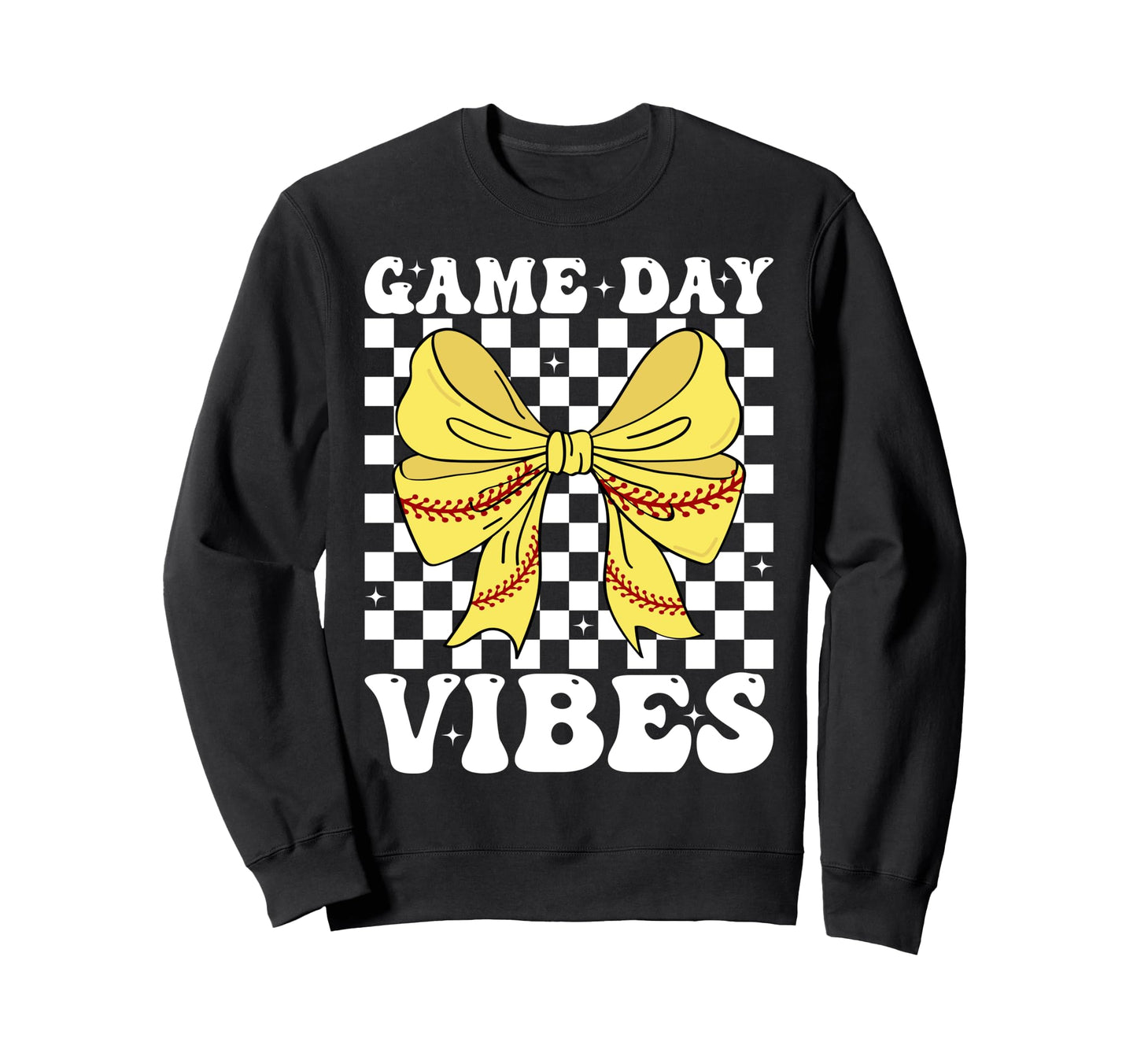 Game Day Vibes Coquette Bow Softball Sweatshirt - Trendy Graphic Unisex - T-Shirt, Sweatshirt, Hoodie