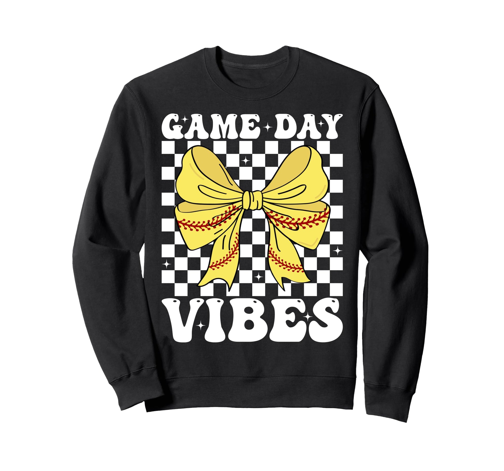 Game Day Vibes Coquette Bow Softball Sweatshirt - Trendy Graphic Unisex - T-Shirt, Sweatshirt, Hoodie