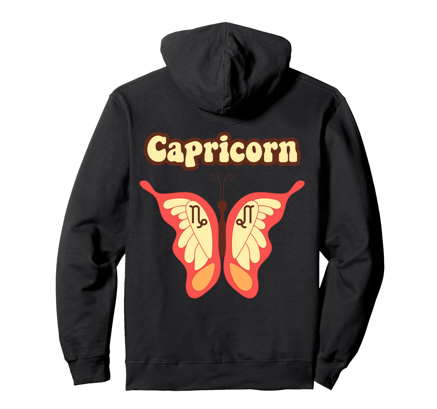 Sagittarius Zodiac Butterfly Boho Hoodie - Custom Art Print Men Women - T-Shirt, Sweatshirt, Hoodie