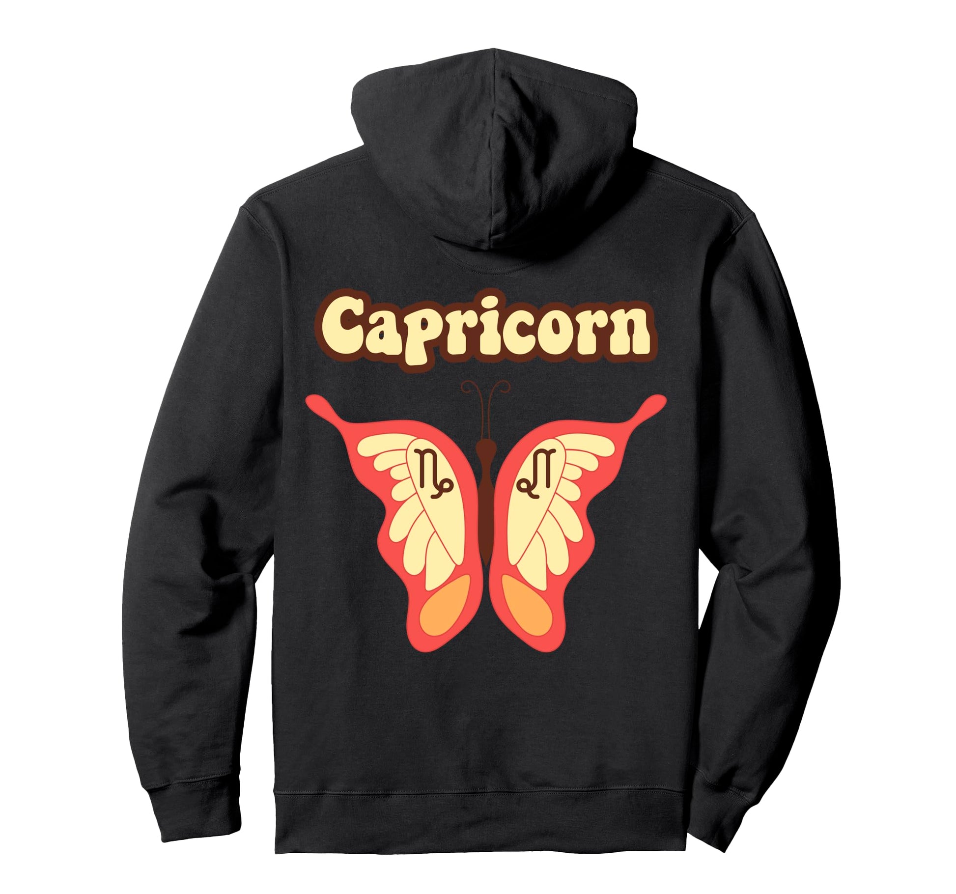 Sagittarius Zodiac Butterfly Boho Hoodie - Custom Art Print Men Women - T-Shirt, Sweatshirt, Hoodie