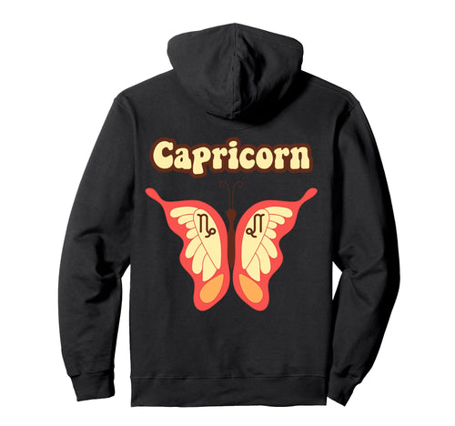 Sagittarius Zodiac Butterfly Boho Hoodie - Custom Art Print Men Women - T-Shirt, Sweatshirt, Hoodie
