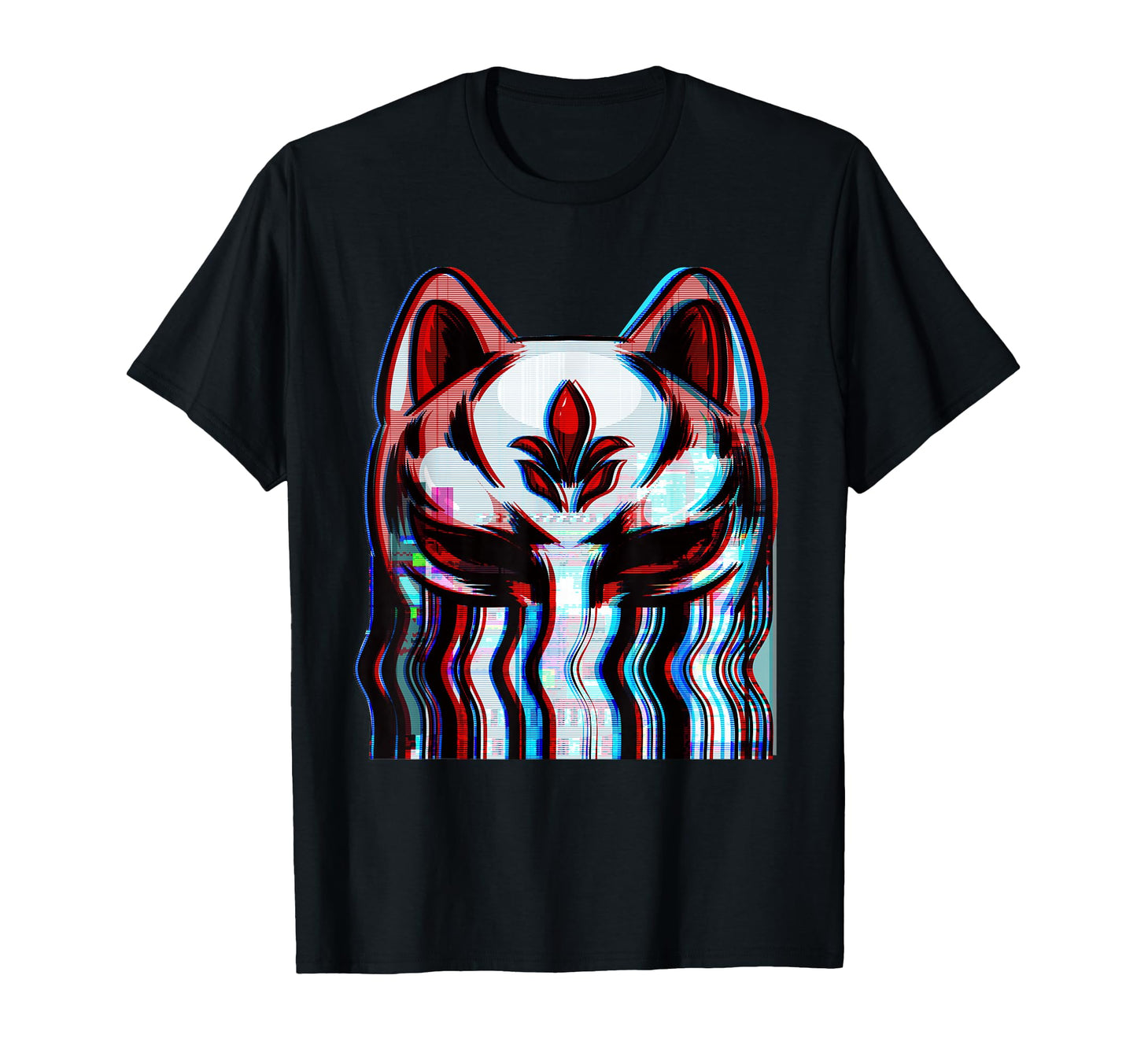 Vaporwave Japanese Aesthetic Kitsune T-Shirt - Custom Art Print for Adults - T-Shirt, Sweatshirt, Hoodie