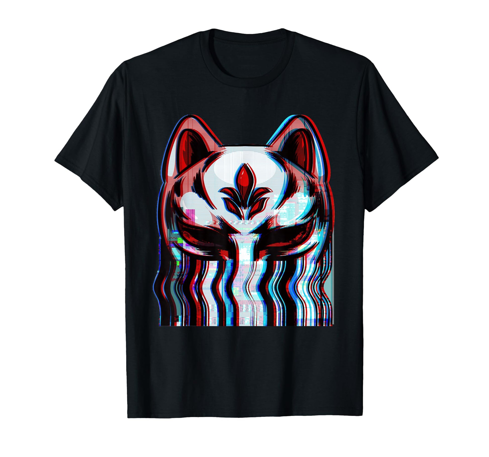 Vaporwave Japanese Aesthetic Kitsune T-Shirt - Custom Art Print for Adults - T-Shirt, Sweatshirt, Hoodie