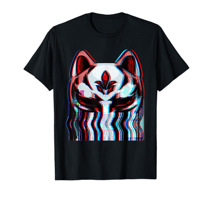 Vaporwave Japanese Aesthetic Kitsune T-Shirt - Custom Art Print for Adults - T-Shirt, Sweatshirt, Hoodie