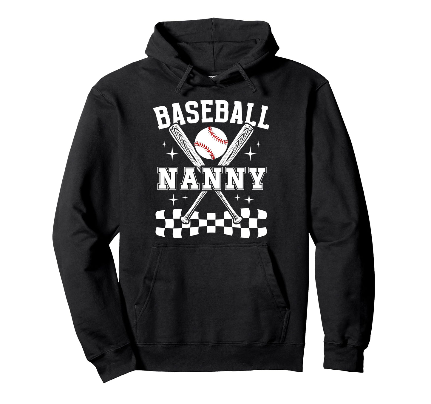 Baseball Nanny Baseball Player Nanny Hoodie - Fun Novelty Design for Adults - T-Shirt, Sweatshirt, Hoodie
