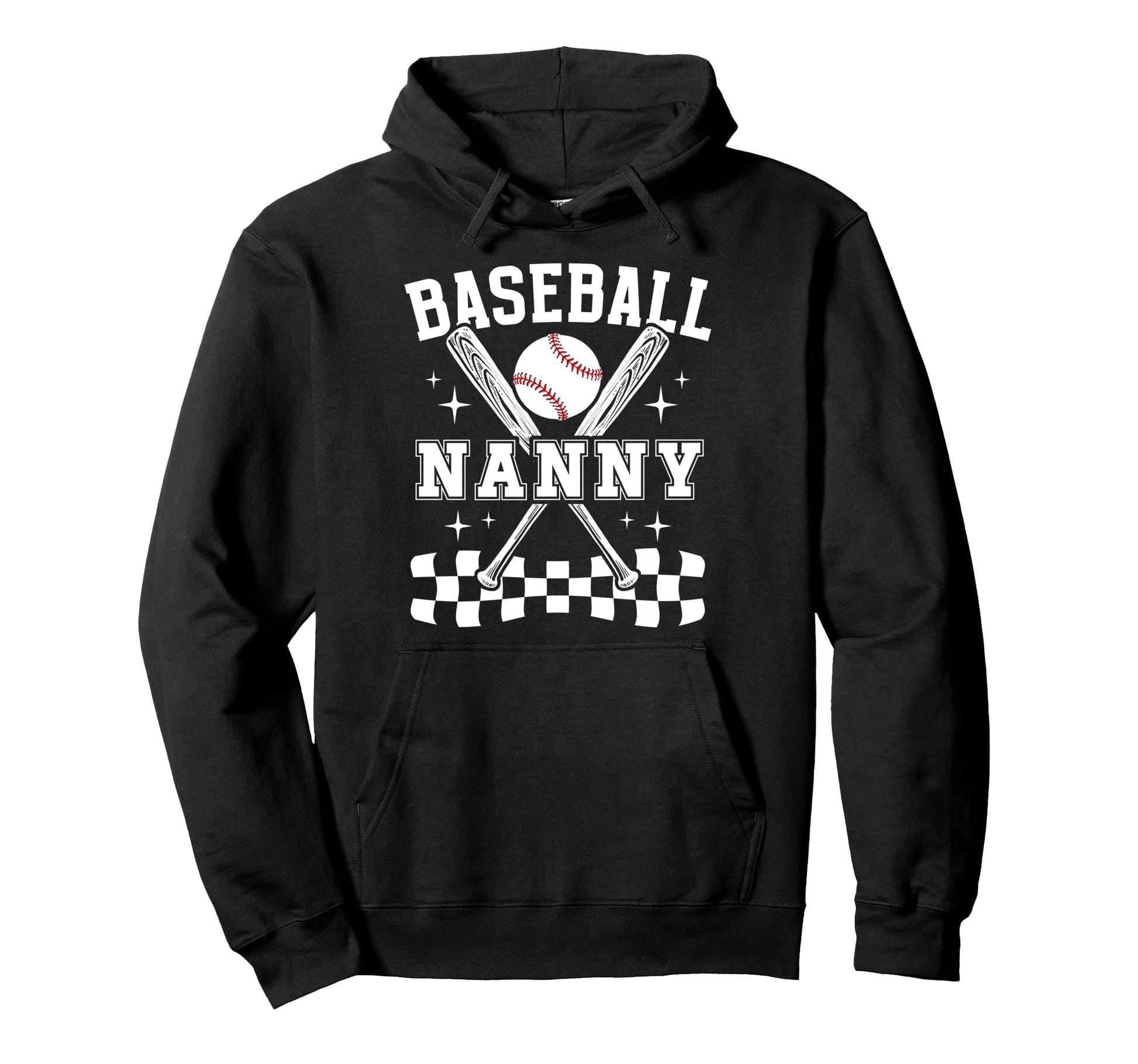 Baseball Nanny Baseball Player Nanny Hoodie - Fun Novelty Design for Adults - T-Shirt, Sweatshirt, Hoodie