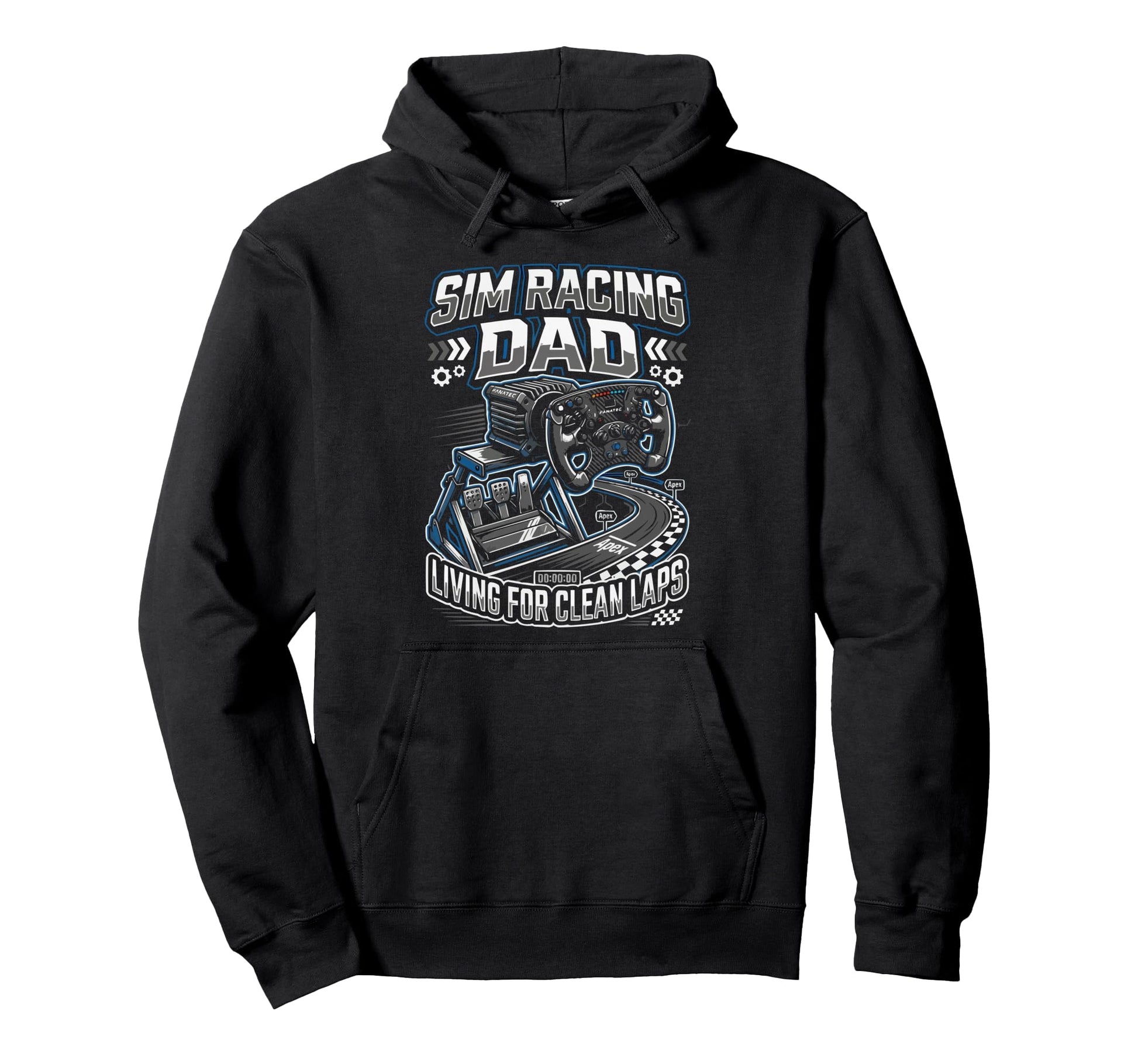 Sim Racing Dad Virtual Racing Game Hoodie - Streetwear Style for Adults - T-Shirt, Sweatshirt, Hoodie