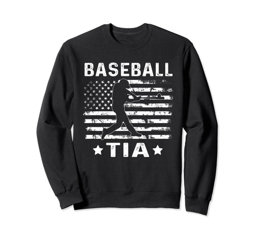 Baseball Tia Aunt Usa Flag 4Th July Sweatshirt - Fun Novelty Design Unisex - T-Shirt, Sweatshirt, Hoodie