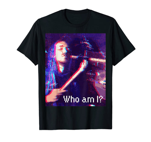 Who Am I Sad Vaporwave Pixel Glitch Art T-Shirt - Fun Novelty Design Unisex - T-Shirt, Sweatshirt, Hoodie