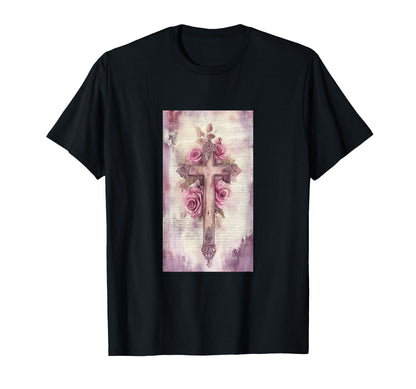 Gothic Cross Grunge Aesthetic Y2K Goth T-Shirt - Aesthetic Graphic Unisex - T-Shirt, Sweatshirt, Hoodie