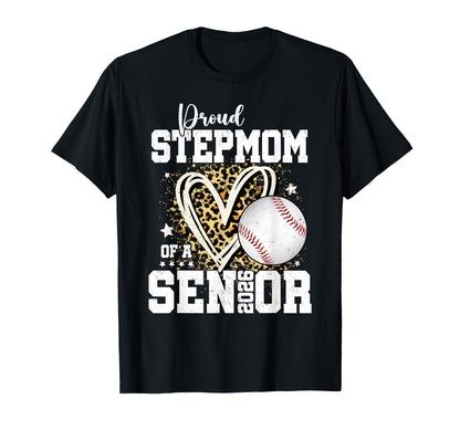 Proud Stepmom 2026 Senior Baseball T-Shirt - Minimalist Print Men Women - T-Shirt, Sweatshirt, Hoodie