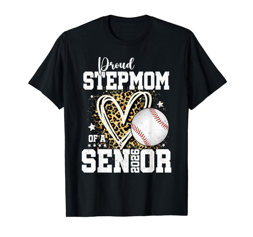 Proud Stepmom 2026 Senior Baseball T-Shirt - Minimalist Print Men Women - T-Shirt, Sweatshirt, Hoodie