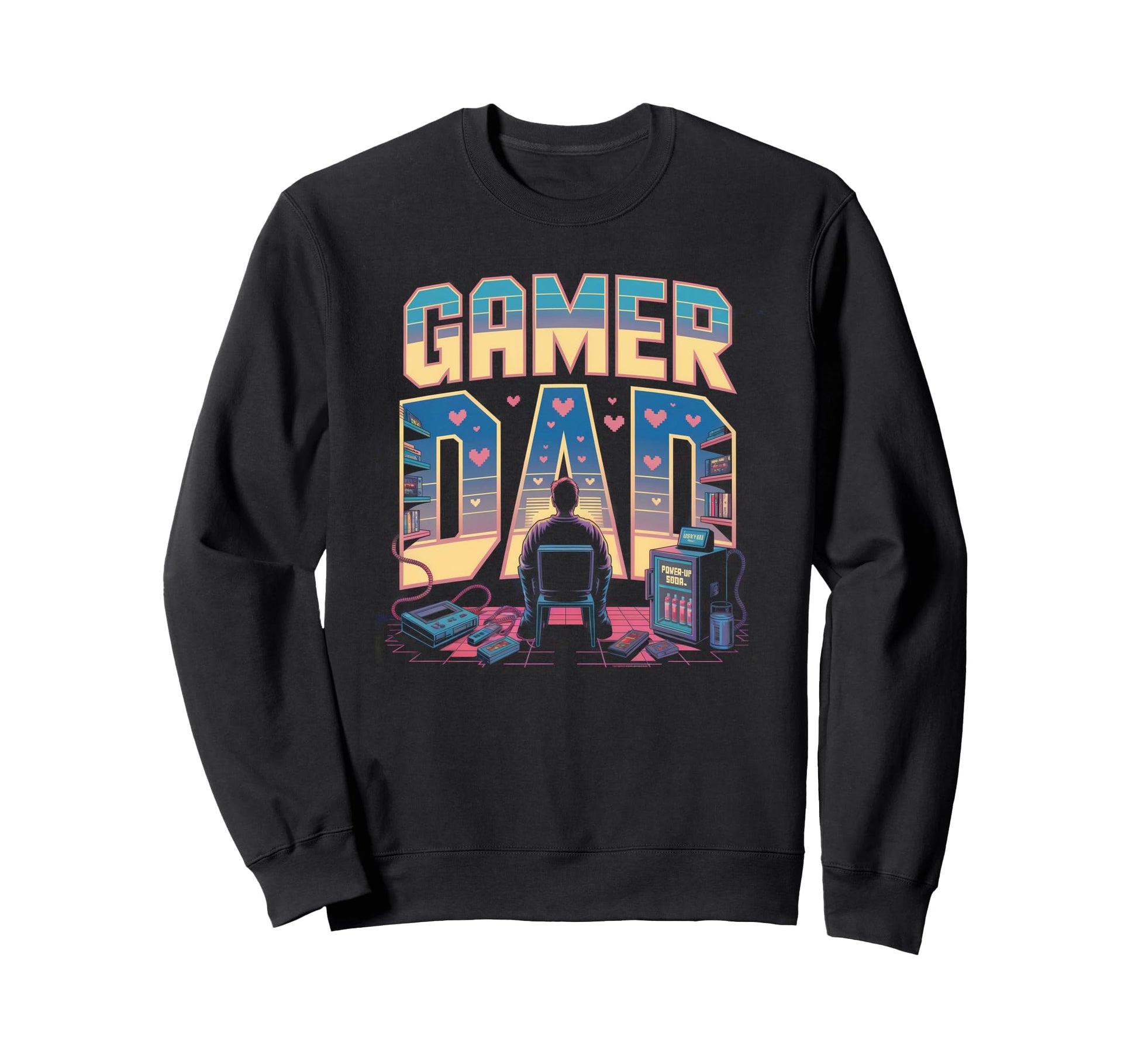 Gaming Lover Dad Gamer Console Life Sweatshirt - Graphic Print Unisex - T-Shirt, Sweatshirt, Hoodie