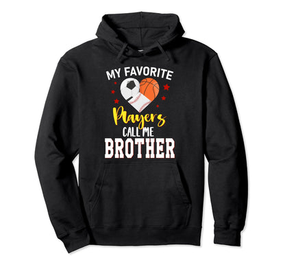My Favorite Players Baseball Basketball Hoodie - Unique Graphic Unisex - T-Shirt, Sweatshirt, Hoodie