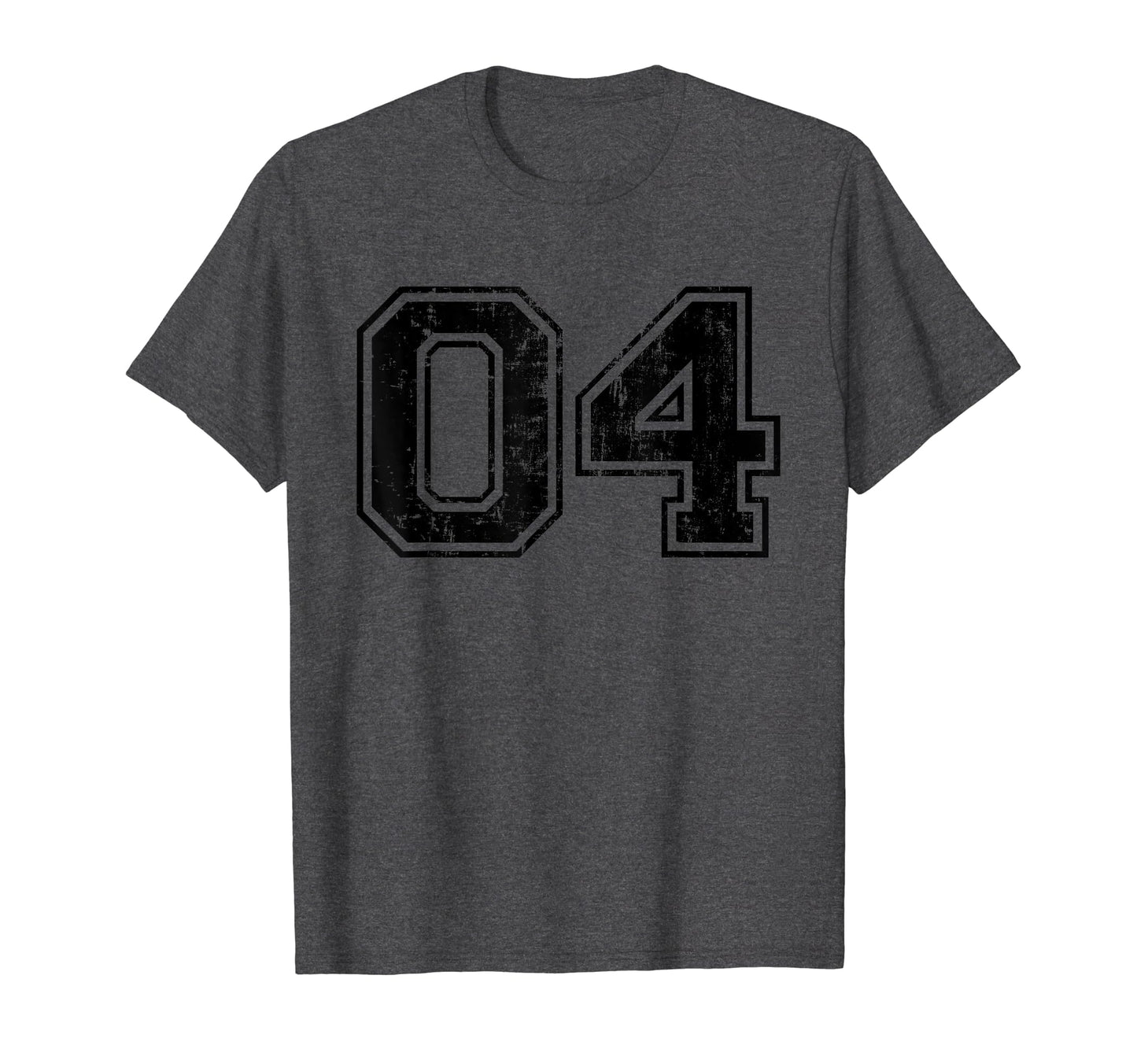 Number 04 Four Varsity Distressed Sport T-Shirt - Aesthetic Graphic Unisex - T-Shirt, Sweatshirt, Hoodie