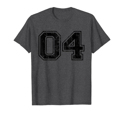 Number 04 Four Varsity Distressed Sport T-Shirt - Aesthetic Graphic Unisex - T-Shirt, Sweatshirt, Hoodie
