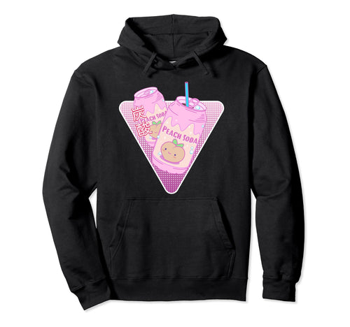 Kawaii Peach Soda Vaporwave Hoodie - Fun Novelty Design Men Women - T-Shirt, Sweatshirt, Hoodie