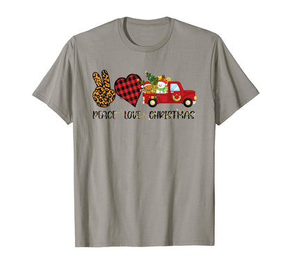 Peace Love Holiday Outfit Gift T-Shirt - Fun Novelty Design Men Women - T-Shirt, Sweatshirt, Hoodie