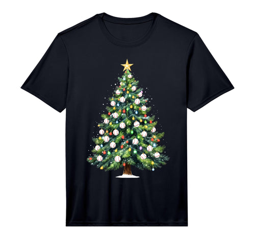 Baseball Tree Lights Funny Family T-Shirt - Unique Graphic for Adults - T-Shirt, Sweatshirt, Hoodie