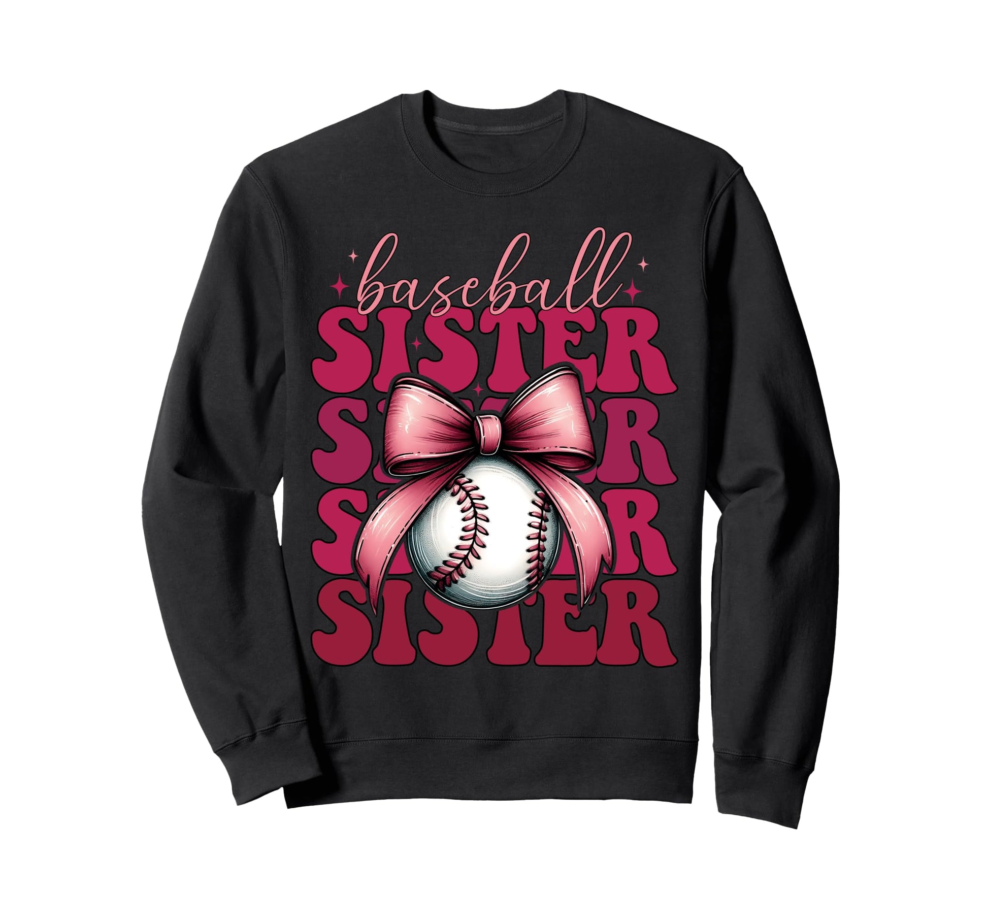 Baseball Sister Baseball Coquette Sweatshirt - Custom Art Print Men Women - T-Shirt, Sweatshirt, Hoodie
